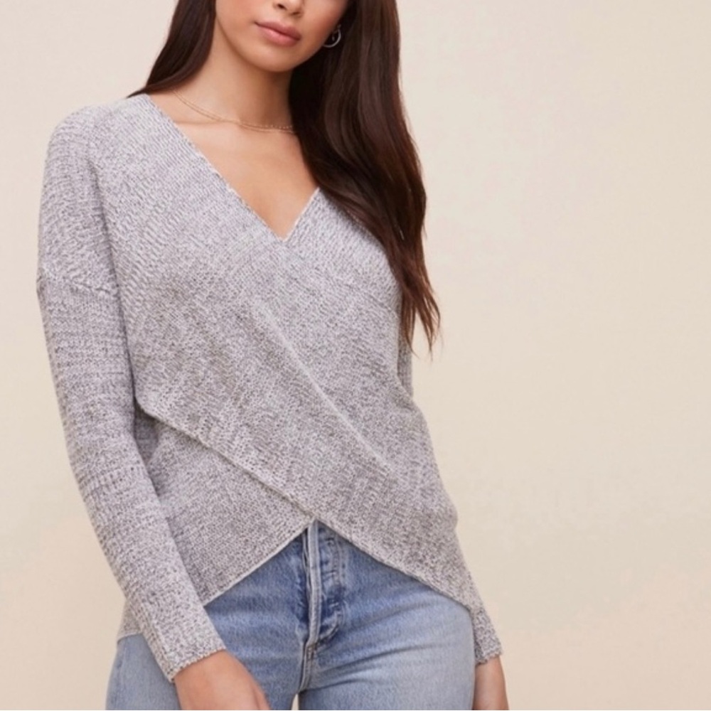 ASTR The Label - Grey Wrap Sweater - Small